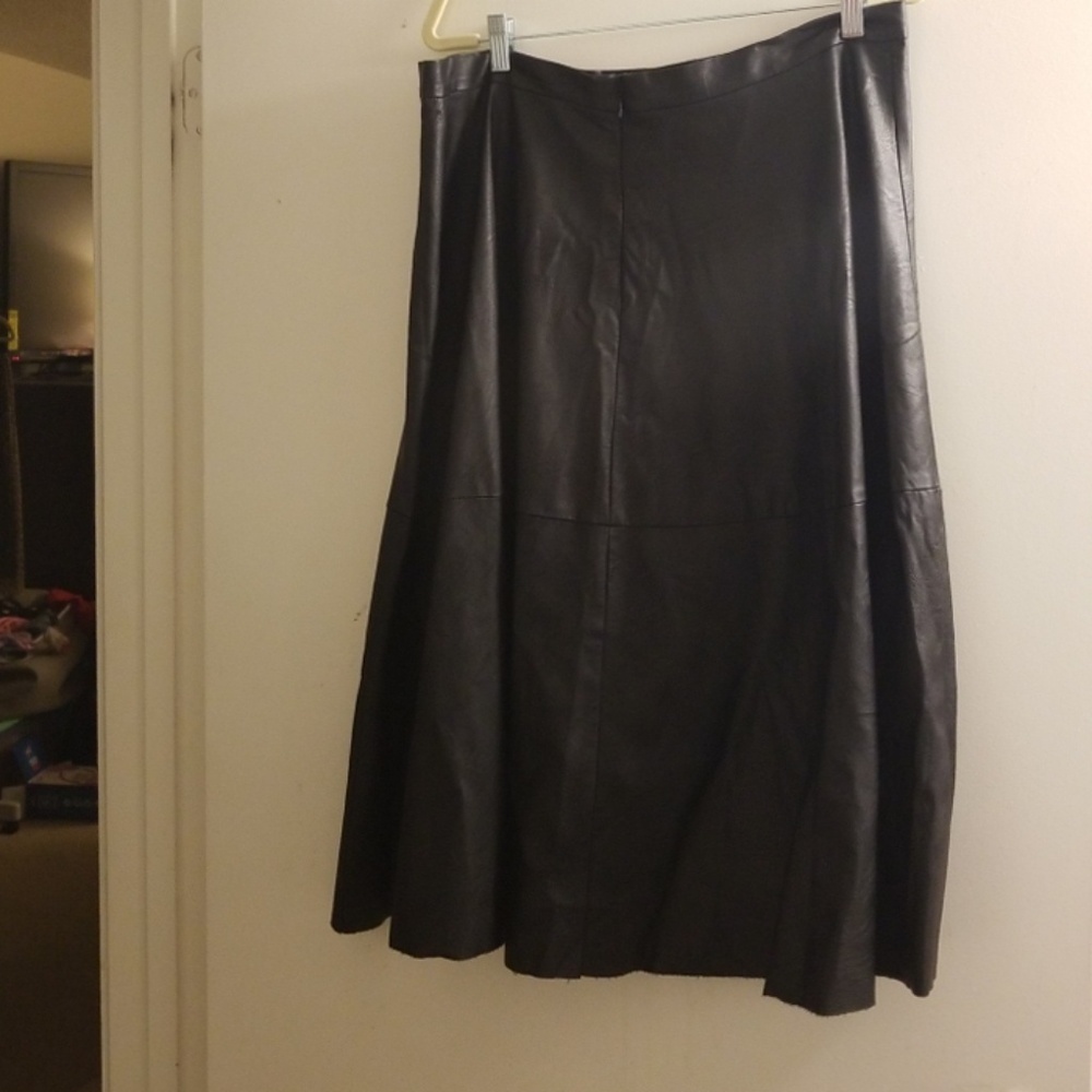 Faux leather skirt